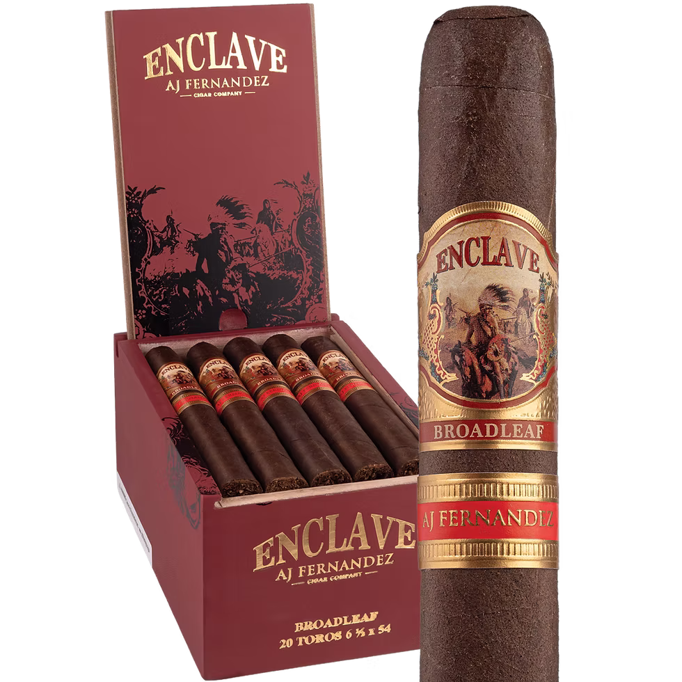 Enclave Broadleaf cigar box and single cigar